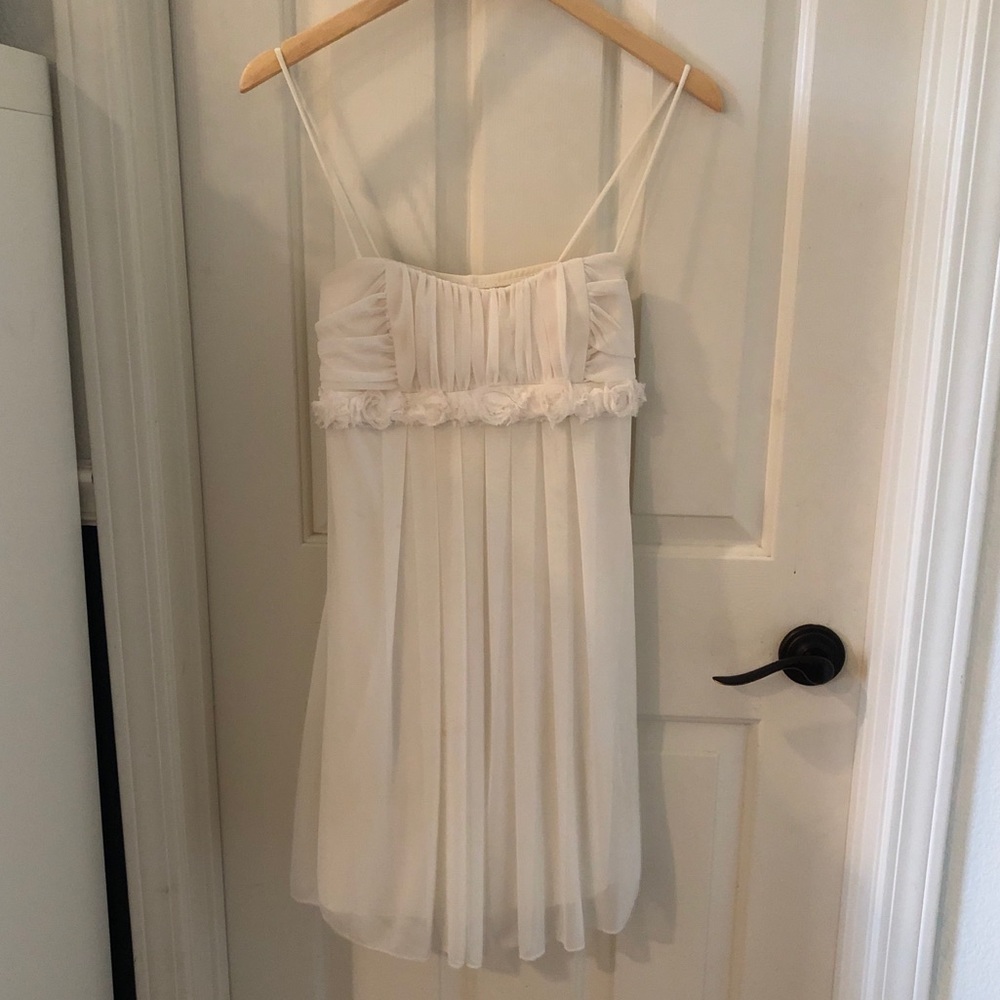 Cream thin strap elegant dress